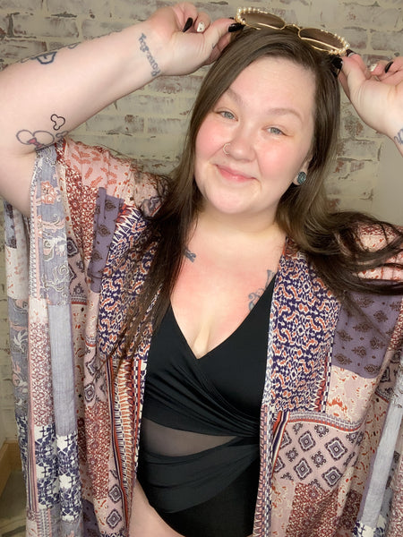 Dahlia Dolman Kimono in Mauve