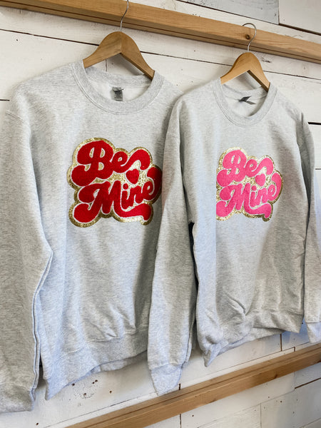 Be Mine Crewneck in Pink