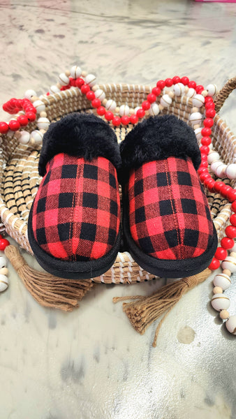 Corky Red Plaid Slipper STEAL