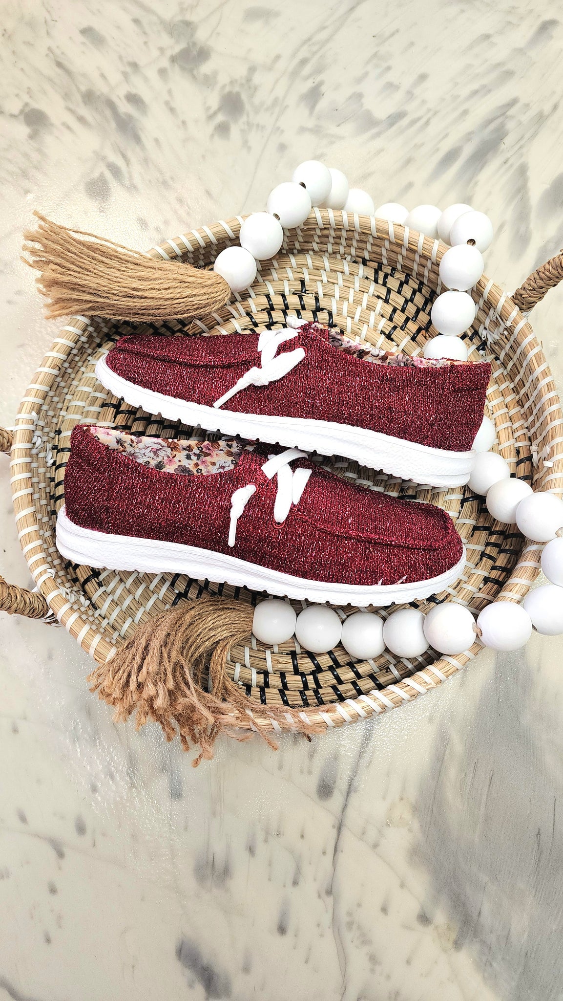 Holly Boat Shoe Maroon STEAL