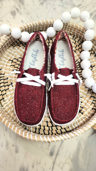 Holly Boat Shoe Maroon STEAL