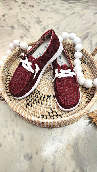 Holly Boat Shoe Maroon STEAL