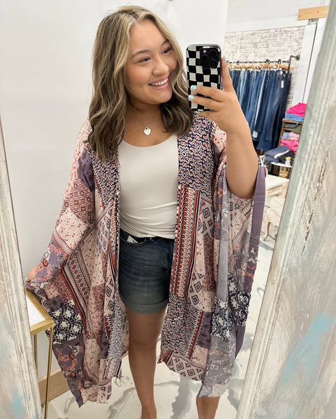 Dahlia Dolman Kimono in Mauve