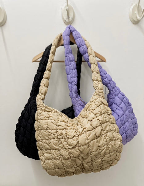 Large Quilted Puff Tote