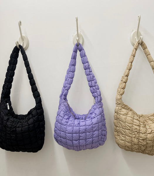 Large Quilted Puff Tote