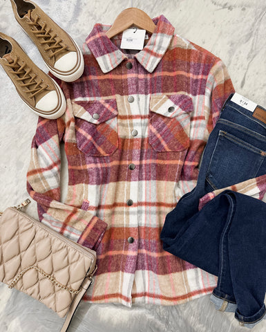 Sunset Plaid Norah Plaid Shacket