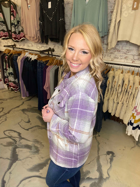 Purple Norah Plaid Shacket