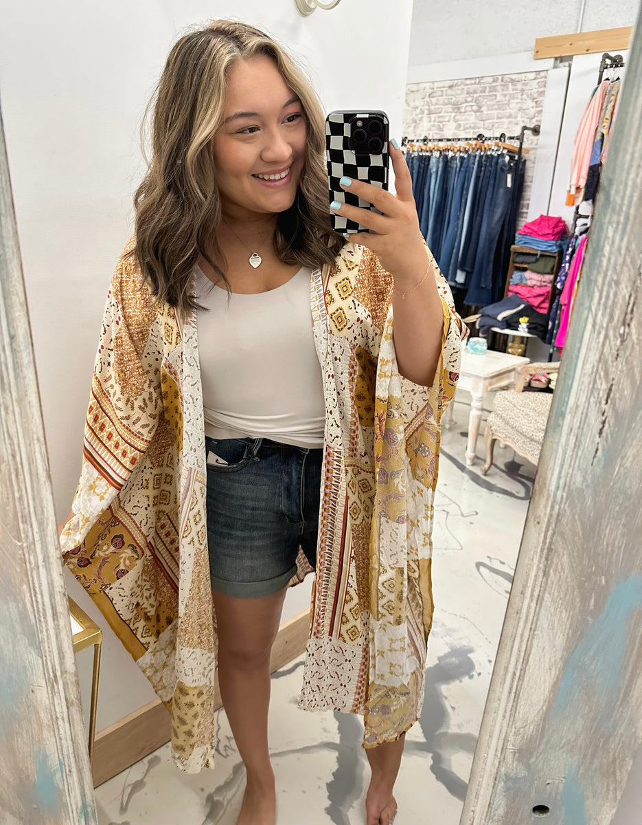 Dahlia Dolman Kimono in Mustard – GiGi's Emporium