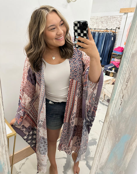 Dahlia Dolman Kimono in Mauve