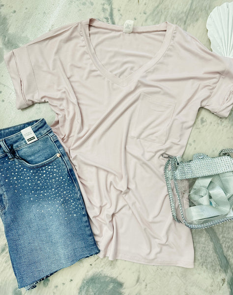 Pocketful of Basic Tee Rose