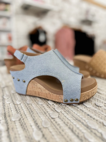 Carly Wedge in Blue Denim STEAL