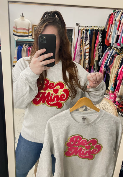 Be Mine Crewneck in Red