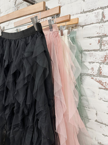 Waterfall Rays Skirt in Blush