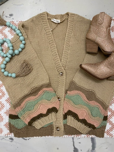 Jasmine Wave Sweater Cardigan