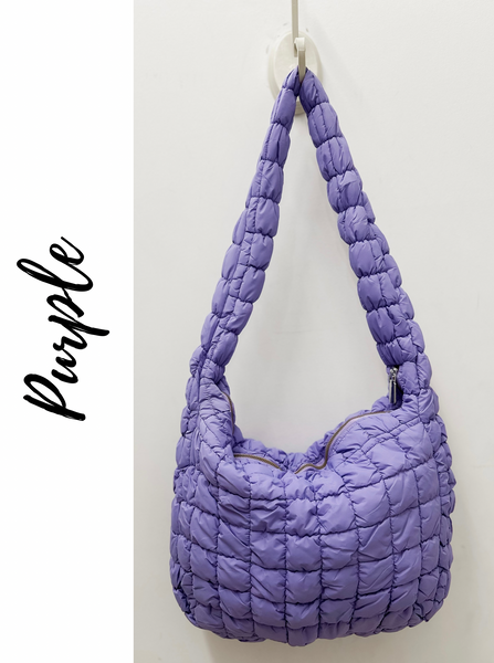 Large Quilted Puff Tote