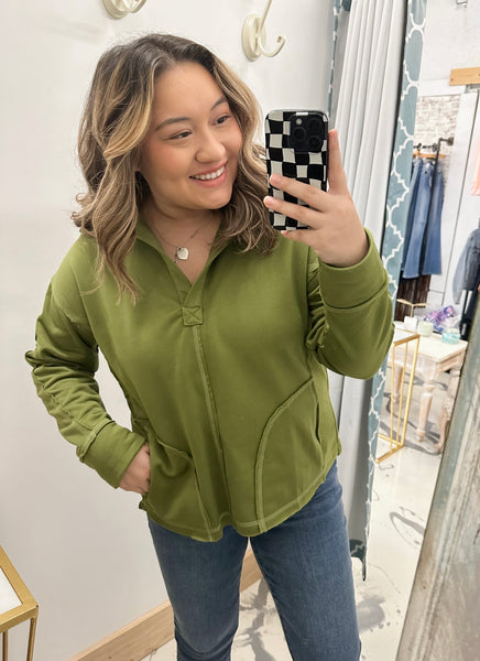 Oversized Collar Layla Olive