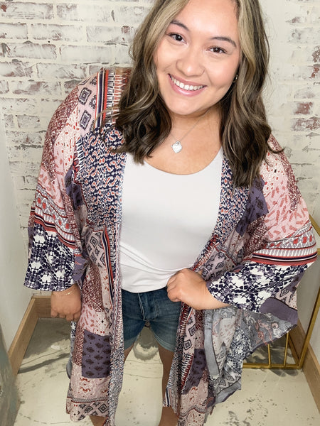 Dahlia Dolman Kimono in Mauve