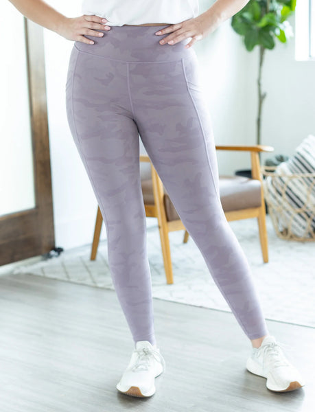 Purple Camo Athleisure Leggings Black Out Friday