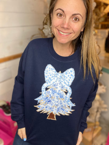 Bridgerton Blue Tree Sweatshirt