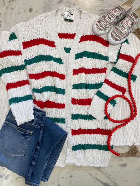 Michelle Mae Christmas Stripe Cardigan