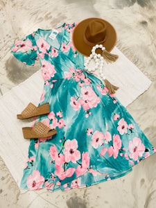 Floral Print Wrap Dress