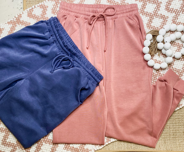 Marshmallow Joggers in Blush