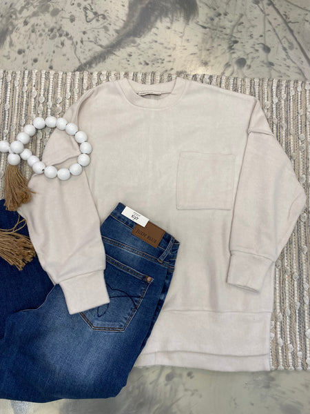 Brushed Melange Oversized Sweater