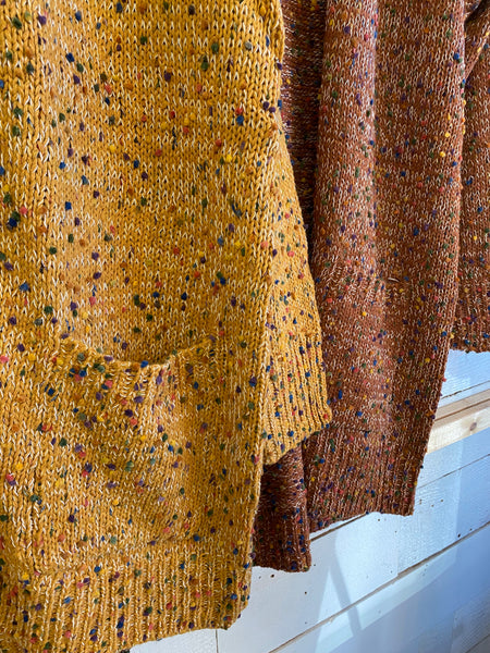 Fall Miley Dot Cardigan in Marigold