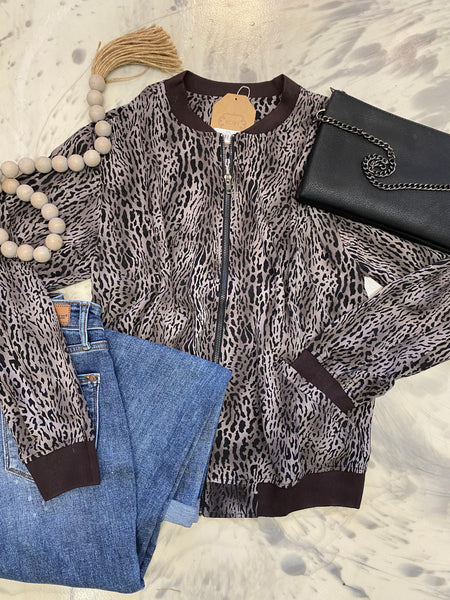 Leopard Bomber Jacket